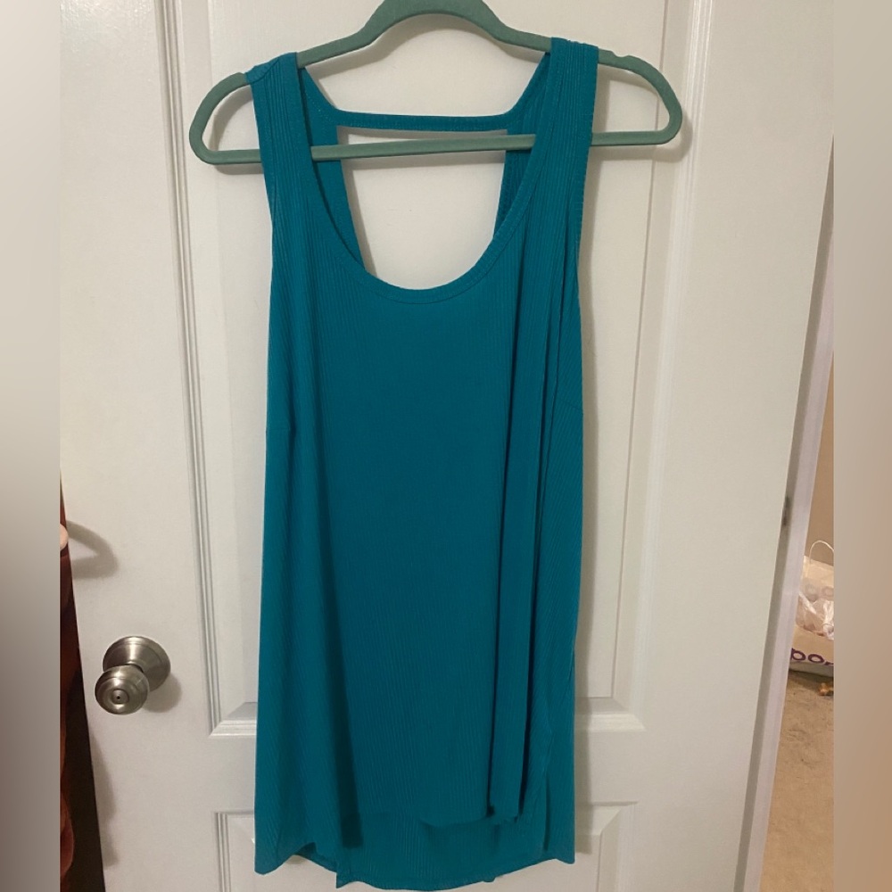 Lularoe Teal Triumphant Tank - 2X